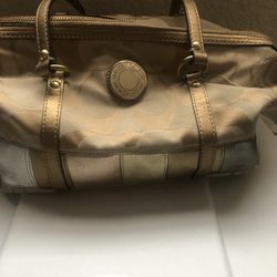 COACH Soho Gold Patchwork Satchel!