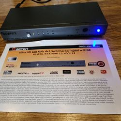Gefen EXT-UHD600-41 4K Ultra HD 600 MHz 4x1 Switcher ($430 new)