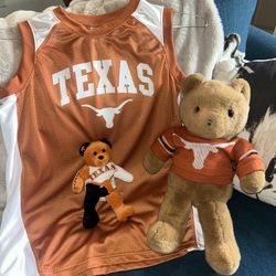 Texas Longhorns Jersey size S + 2 Cute Teddy Bears 