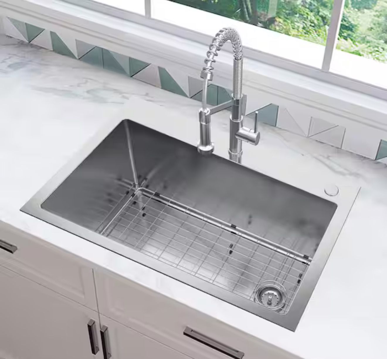 Glacier Bay Tight Radius Drop-in/Undermount 18G Stainless Steel