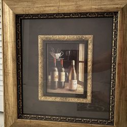 Old Times Pottery Wood Engraved Framed Winery Pic