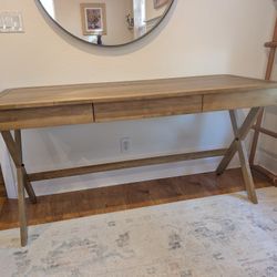 Wood Campaign Desk - Light Walnut - World Market 