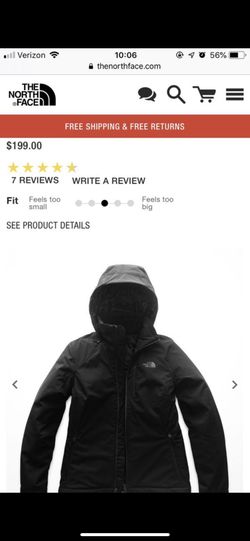 North Face women’s jacket, missing detachable hood