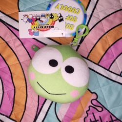 Sanrio Keroppi Plush Coin Keychain New