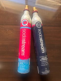 SodaStream CO2 Cylinders (2) — 1 New, 1 Lightly Used