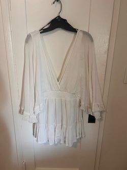 White dress built in shorts