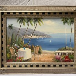 Hand-Painted Oil Painting Wooden Frame 48” x 36”