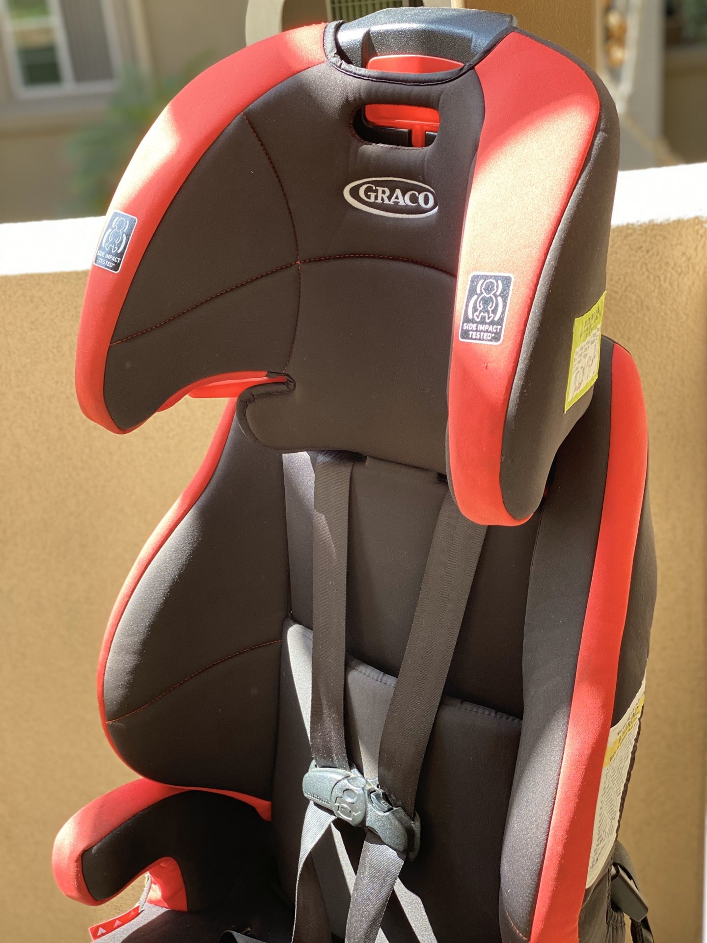 Graco Red / Black Booster Car Seat with Latch System