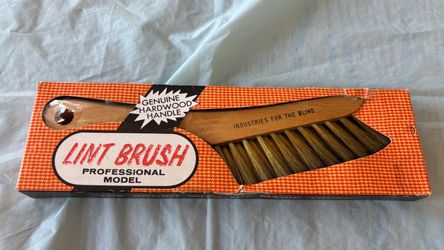 Vintage Industries For The Blind Wood Lint Brush Professional Model - In Original Box