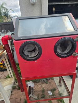 Sandblaster with base and air filter upgrades