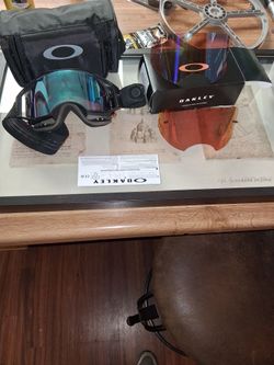 Oakley airbrakes with brass and iridium lenses