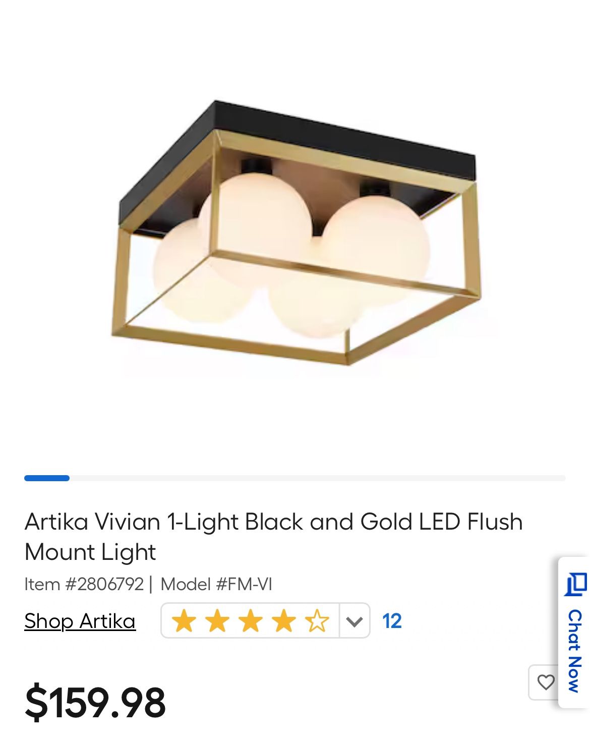 Brand New Artika LED Flush Mount Ceiling Light