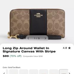 COACH Zip Around Wallet 