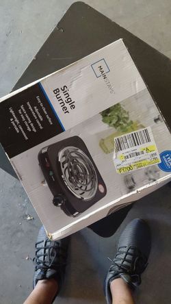 Mainstays Single Burner Portable Stove - Used