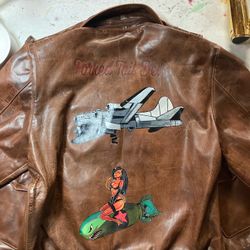 Custom Painted Leather Jacket 