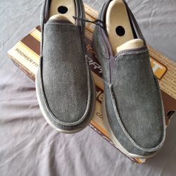 Skechers Men Creston Relaxed Fit Slip-On Shoes Charcoal Size 9.5
