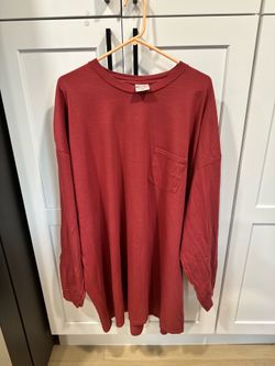 100% Red Long Sleeve Shirts 4XL (5 count)