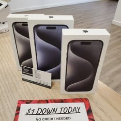 Apple IPhone 15 Pro Max 5G 256GB Unlocked Brand New - $1 Down Today - NO CREDIT Needed