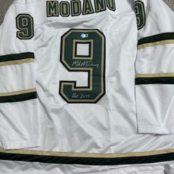 Mike Modano Signed Autograph Custom Jersey- Beckett Coa- Dallas Stars