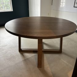 56” IKEA Walnut Round Dining Table