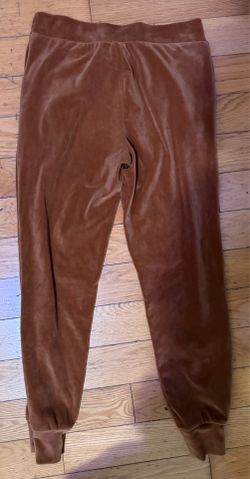 Skims Copper Velour Joggers, Size XS