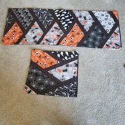 Halloween Table Runner And Doily *make Offer