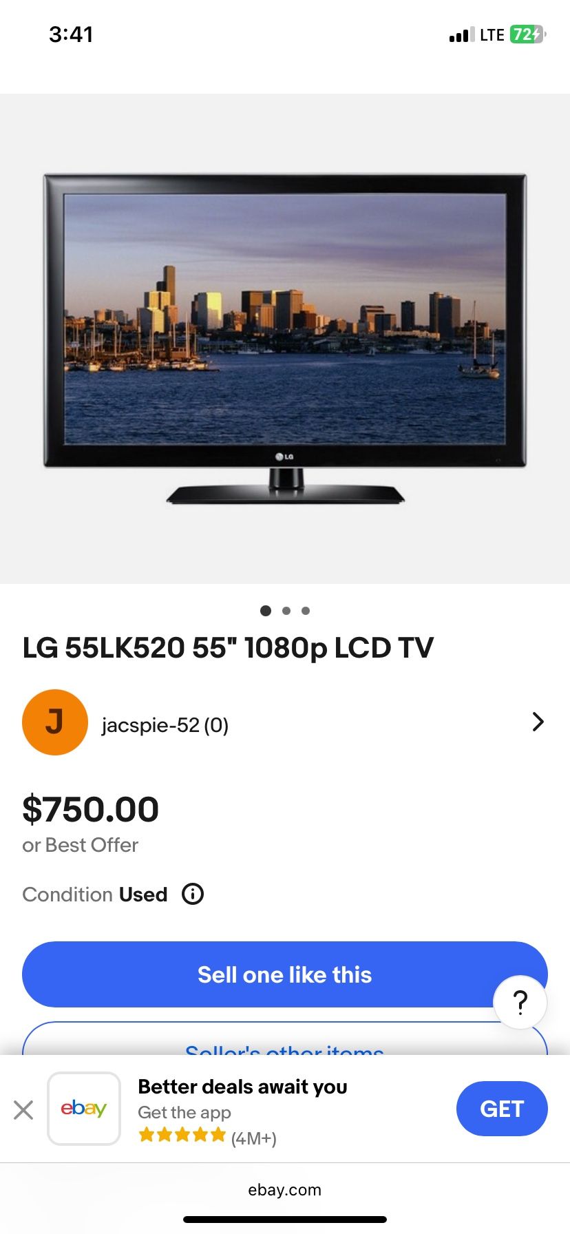 Lg 55” LCD Tv