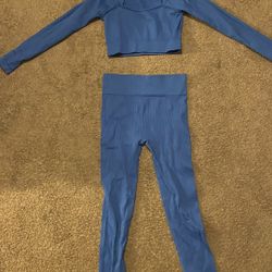 Women’s 2-Piece Workout Set – Blue – Size Large