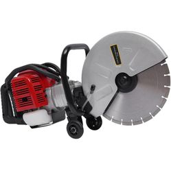 2-Stroke Gasoline Concrete Cutting Saw, 1400W 52CC Gas Powered Disc Cutter/Circular Saw 6500RPM Concrete Wet with Air Cooled System for Cutting Cement