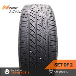 Set of 2 Used  8/32  235/55RF19  105H  Bridgestone  DriveGuard RFT