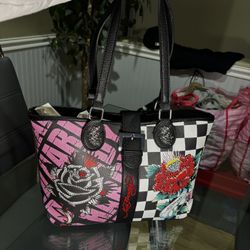 Ed Hardy flower Graphic Tote🖤