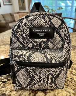 Kendall + Kylie Mini Backpack Snakeskin Print