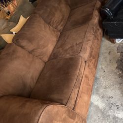 Brown Suede Couch Used