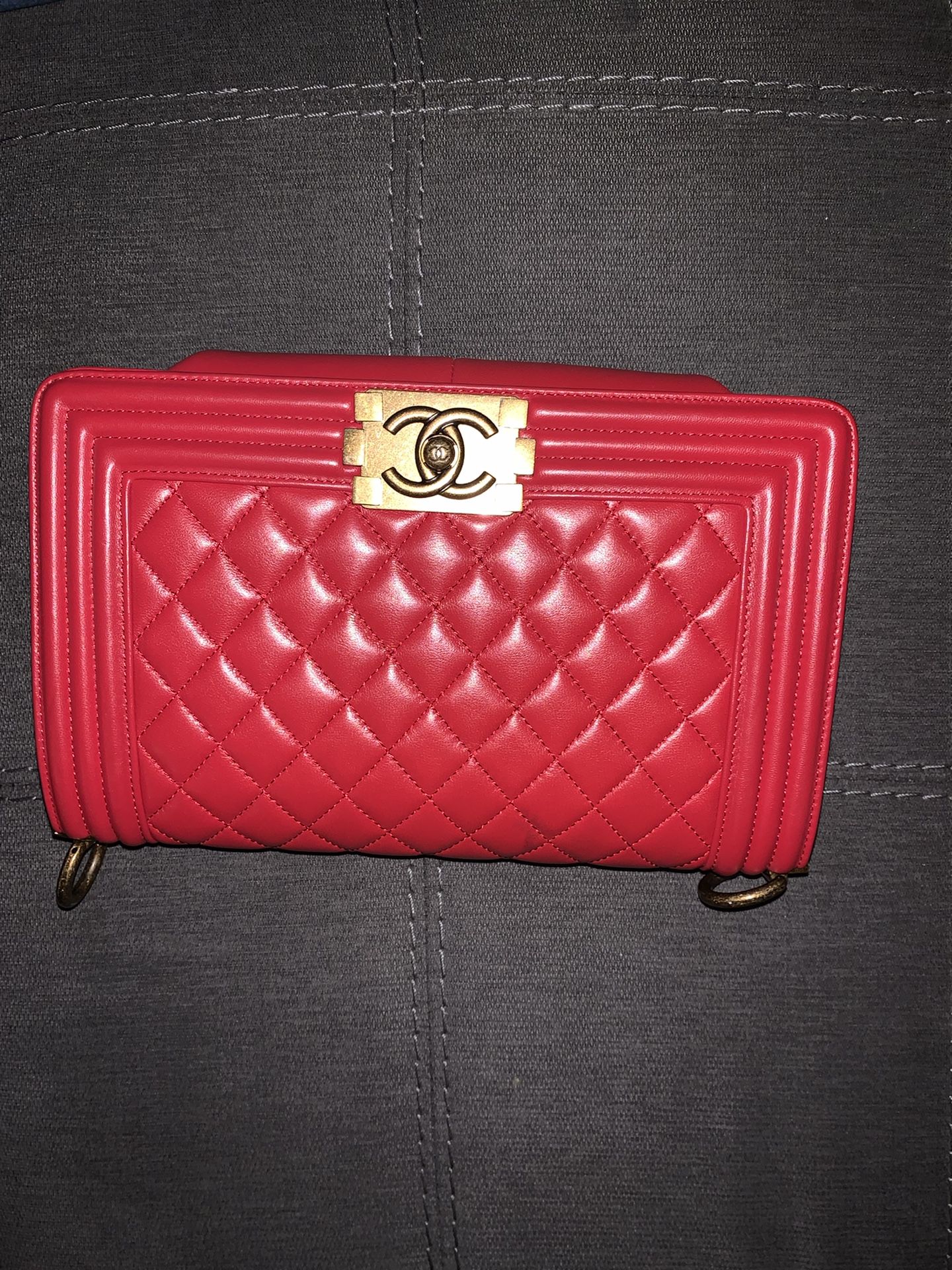 Red Chanel bag