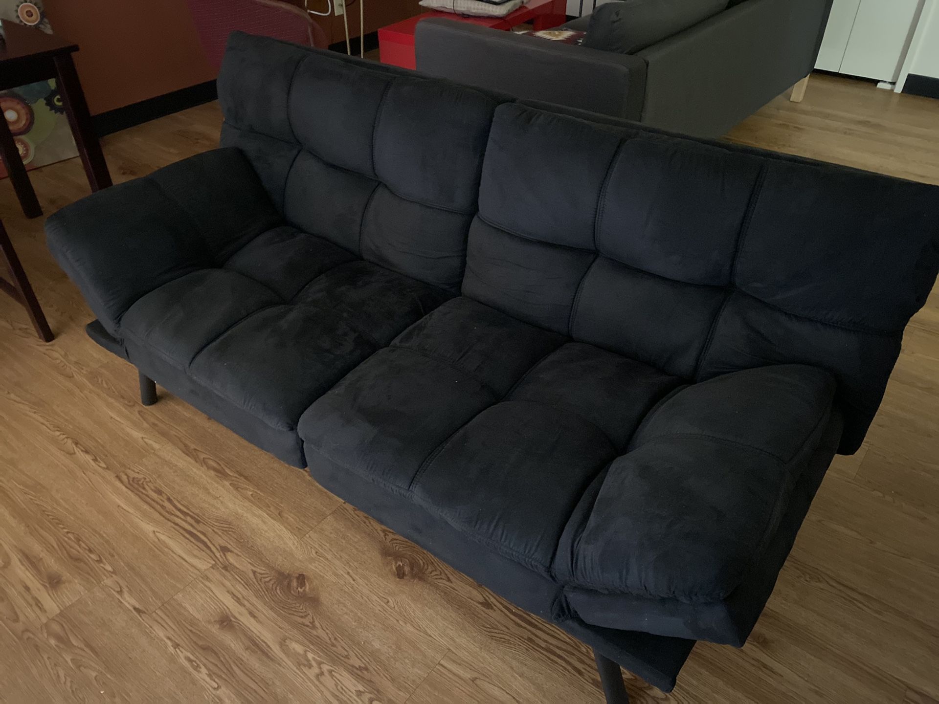 Walmart black memory foam futon