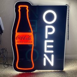 Neon Coca Cola Open Business Sign