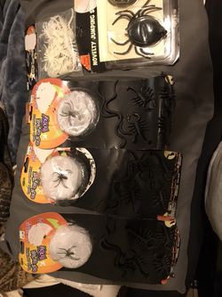 Halloween Decor spider web and insects packs new