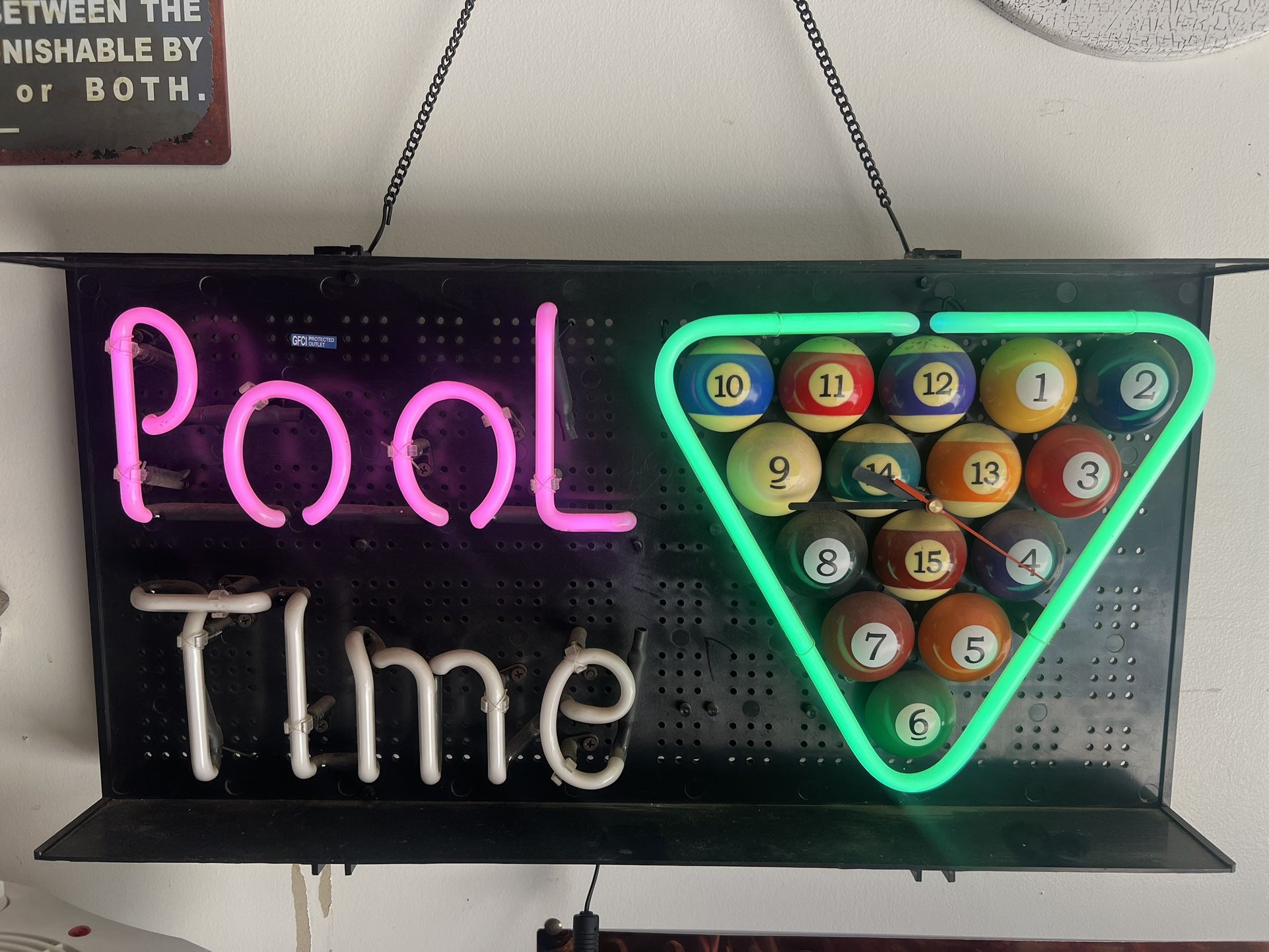 Vintage Neon Pool Sign $80 Firm