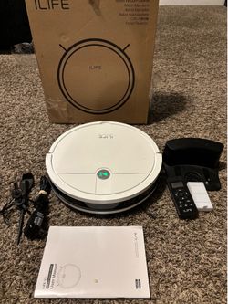 ILIFE V2 Robot Vacuum Cleaner, Tangle-Free Suction, 120 Mins Runtime, Slim, Self-Charging Robotic Vacuum Cleaner, Ideal for Pet Hair and Hard Floors