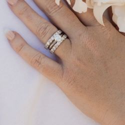 Real Diamond Wedding Ring Set