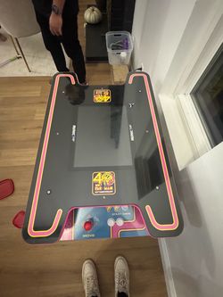 Arcade1Up Ms. PAC-MAN Arcade Cocktail Table with 12-Games and 2-Player Control Panel