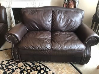 Leather couch & loveseat
