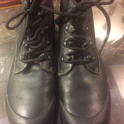 Coach Black Leather Boots Size 9