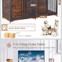 Double Dog Crate Tv Stand 