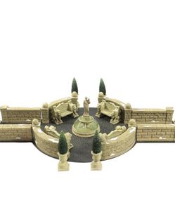 Department 56 Christmas Village Camden Park Square Fountain Trees 52687 NEW 18pc