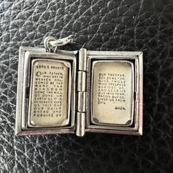 Sterling silver charm Bible