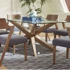 Brand New 7 PC Grey Oak Dining Set