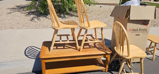 Free Wooden table and chairs