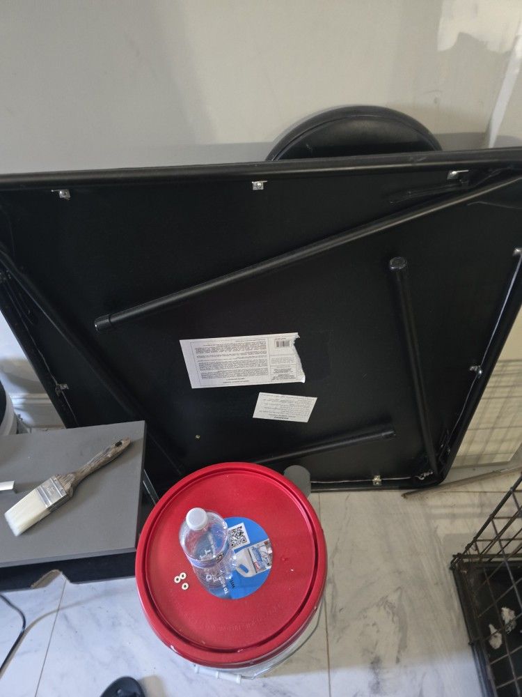 Black Square Table With 1 Stool Asking 55.00