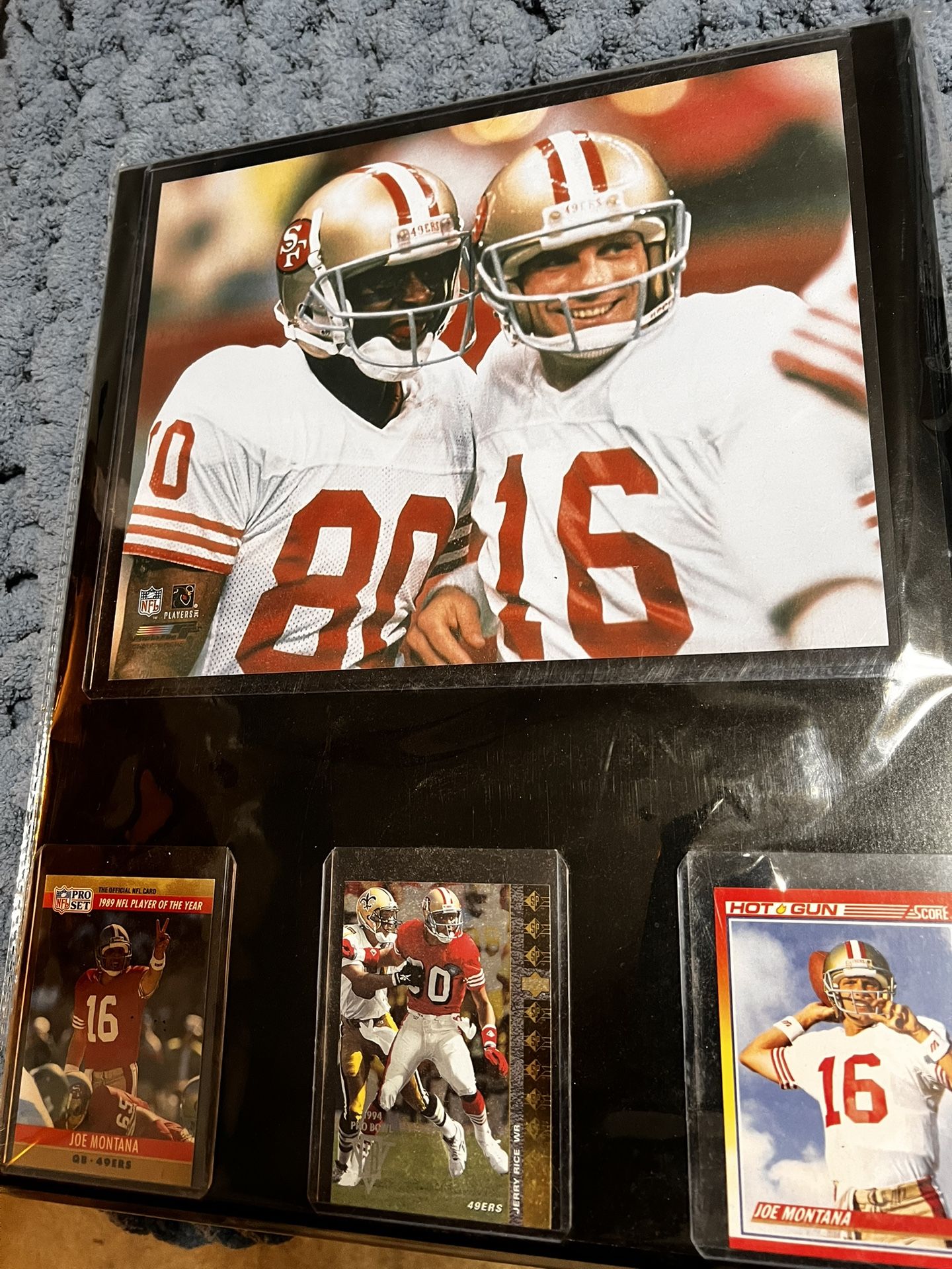 New Joe Montana Photo And Baseball Cards Plaque 